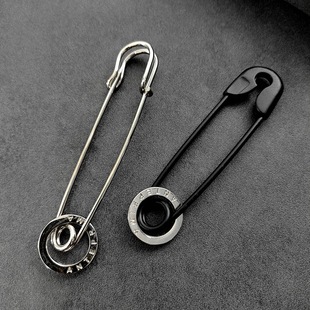 [Special] multi-color LOGO special-shaped button needle with ring Japanese Korean new brand sweater single button needle