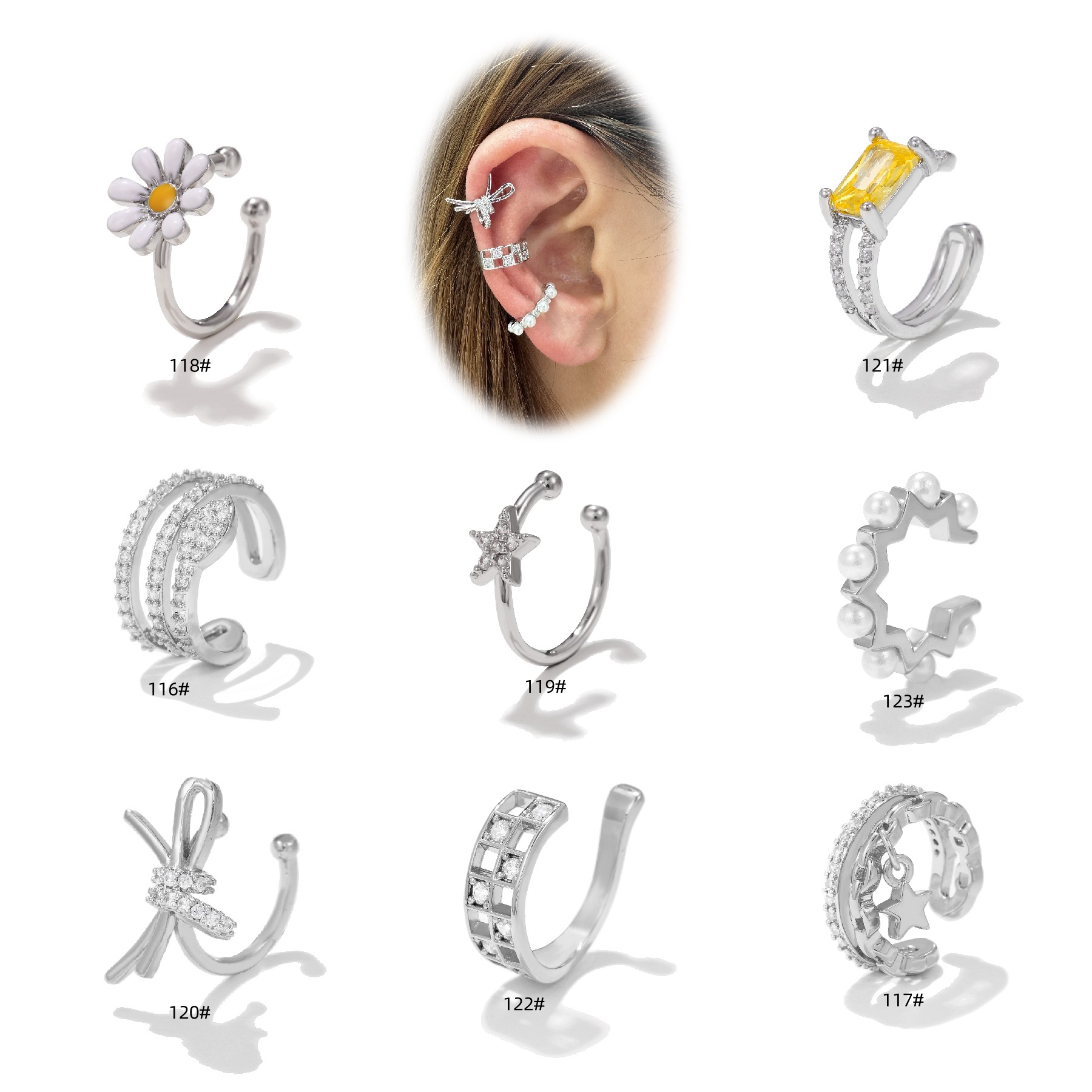 fashionable cute earrings with bow