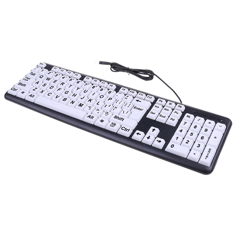 New USB wired keyboard for the elderly special eye protection desktop notebook large character standard keyboard for the elderly