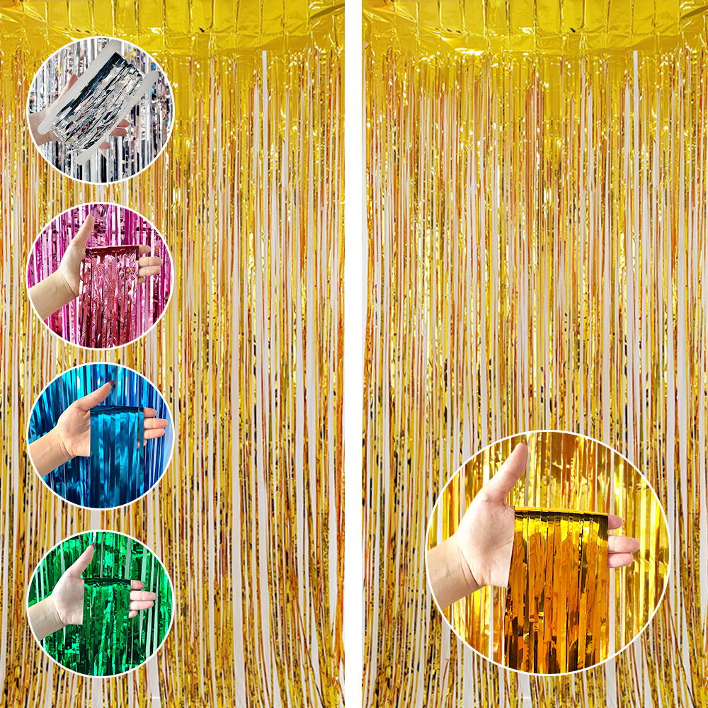 Wholesale Glossy Rain Curtains Birthday Party Decoration Supplies Photo Props Wedding Stage Venue Layout Background Wall