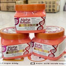 跨境熊果苷磨砂糖沐浴盐650g身体去角质湿盐全身海盐外贸