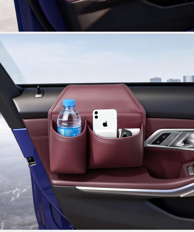 Car Door Storage Box, Car Storage Bag, Water Cup Holder, Mobile Phone Holder, Side Storage Box, Multi-Functional Drink Holder