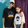 Moon grace Castle printing Middle East Ramadan Short sleeved T-shirts jacket new pattern Ramadan Easy leisure time Couples dress