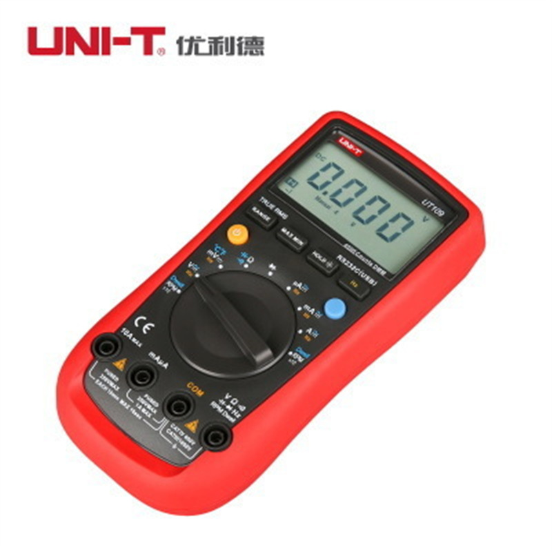 优利德UT109 手持式汽车维修万用表 USB电脑连接 闭合角 转速