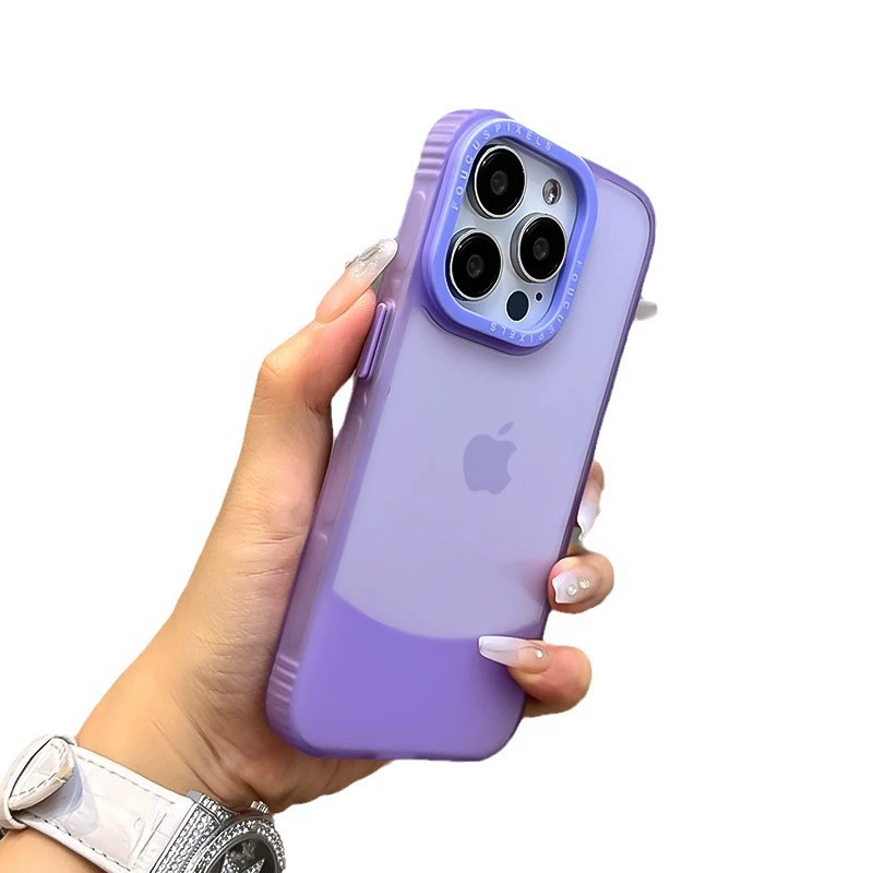 Apple, совместимый прозрачный двухцветный чехол для телефона, iphone14, защитный чехол, 15promax, падение защита