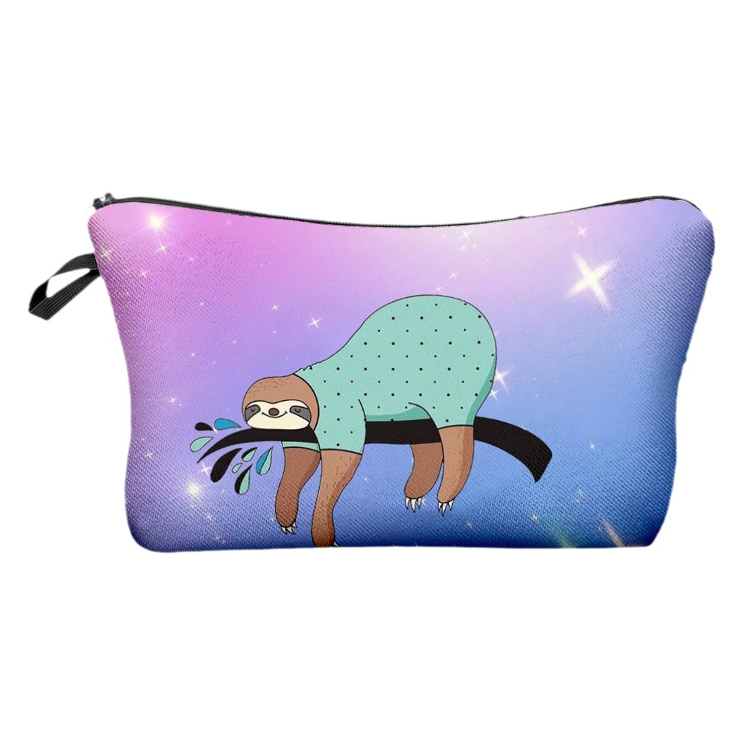 A Custom-Made Jit Digital Printed Travel Cosmetic Bag Cosmetics Bag Digital Printed Blanket Drawstring Flap Pocket Pants Cosmetic Bag
