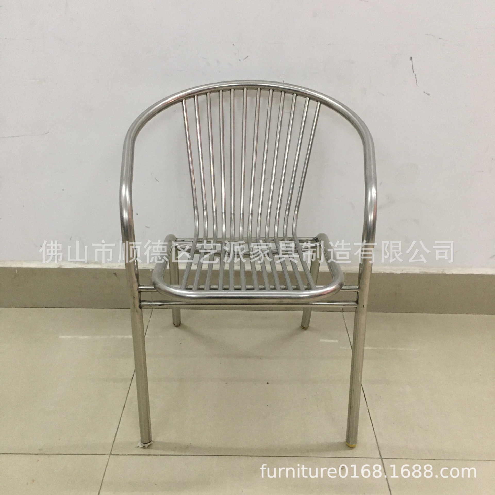 椅子室内外不锈钢椅子可堆叠中式靠背椅子现代休闲椅子