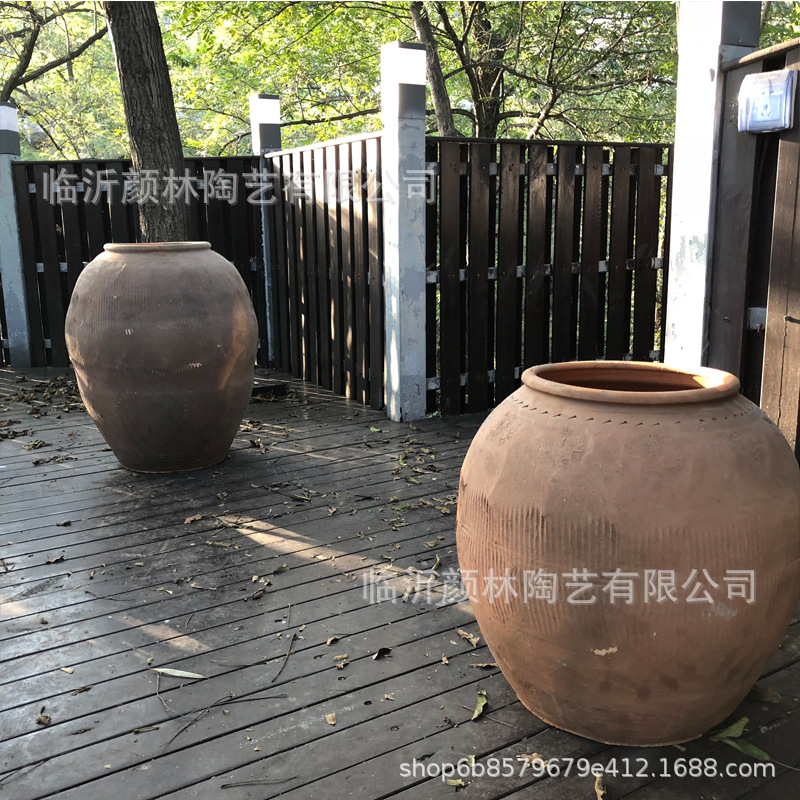 [Yan Lin] Paisaje de vasijas de cerámica gruesas vasijas de cerámica decorativas de jardín gran vasijas de cerámica antigua vasijas de flores combinadas