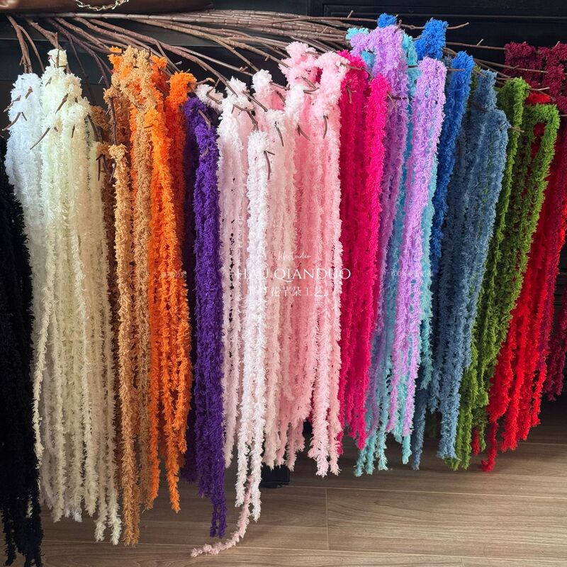 Wool Hanging Rice Artificial Flower Wedding Flower Arrangement Decoration Home Furnishings Soft Decoration Display Design Rouli Silk Niche Flower Materials