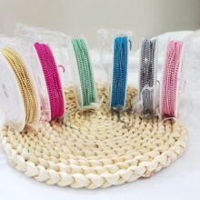 铜珠链批花DC闪光链条饰品配件服装材料圆珠链子手工DIY项链手链