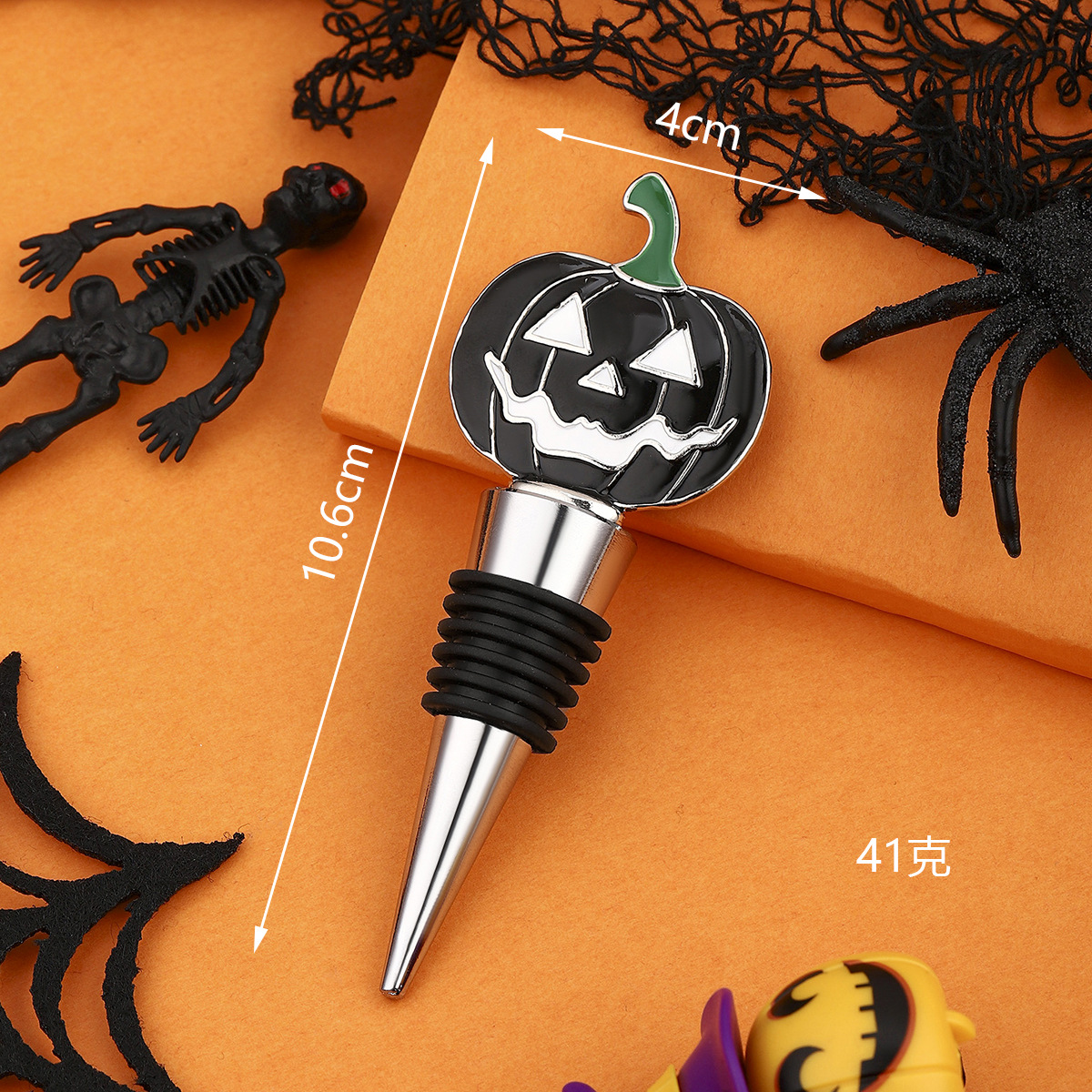 Tapón vino Halloween Estilo calabaza creativa Regalo vacaciones