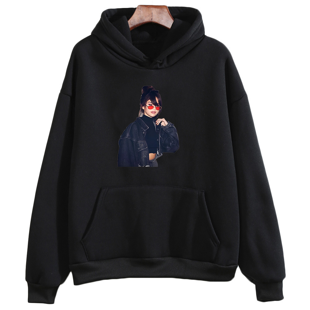 Selena Gomez Hooded Con Hooded Harajuku Aesthetic Sweatshir