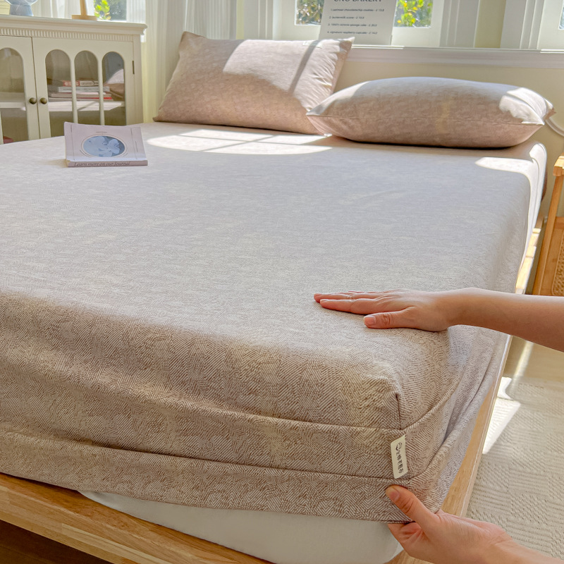 Sombrilla de cama de tela gruesa vieja de algodón de algodón de verano pieza individual 2025 nueva funda protectora de colchón funda de cama individual todo incluido