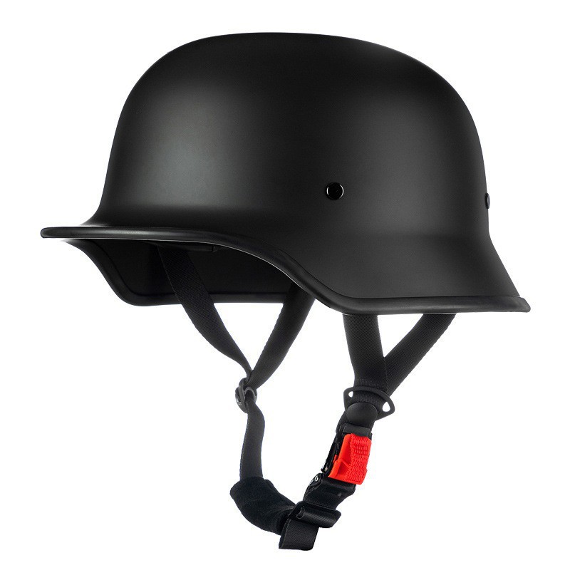 ドイツ兵士ヘルメットオートバイレトロハーフヘルメットオートバイヘルメット夏 3C 認定ヘルメットクルーザーオールシーズンヘルメット