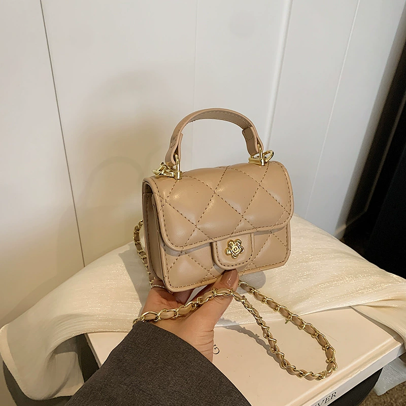 Детская стёганая сумка через плечо в стиле Chanel, мини с цепочкой, 11×6,9×5,94 см