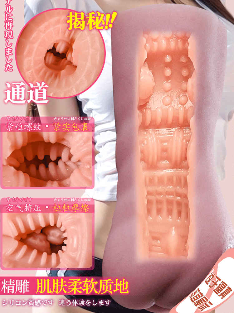 Jiuai Airplane Cup Male Masturbator with Realistic Vagina and Butt Mold in Liquid Silicone — detail image 17