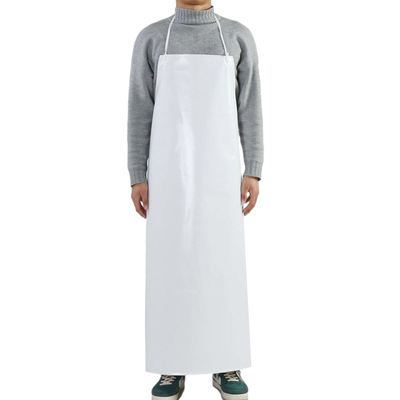 食品厂专用46丝三合一无袖白色鸡眼围裙耐磨防水油防污耐酸碱围腰|ms