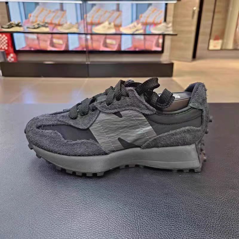Putian Pure Original N-Brand Shoes Nb Sneakers Ms327 Women's Shoes Slim Waist Black Warrior Student Retro Dad Shoes Men