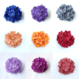 Artificial Flower Wedding Flower Hydrangea Head Wedding Decoration Single Silk Flower Head Wall Decorative Flower Fake Flower