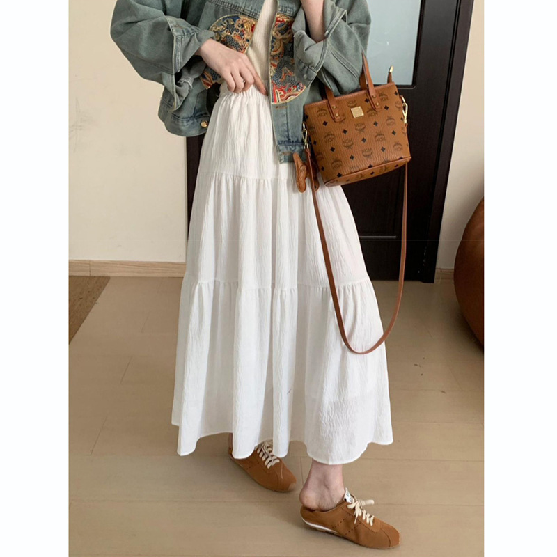 Summer Style Maternity Drapedy Tencel Skirt Spring and Summer Korean Style Versatile Thin Long Skirt Maternity Cake Tutu Skirt