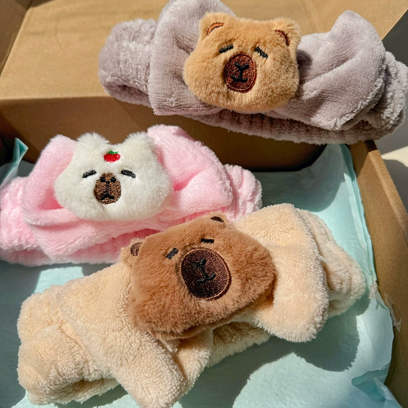 Симпатичные мультипликационные кабобалы для мытья лица завязка для волос женские маски для макияжа специальные обручи для волос 2024 новые обручи для волос