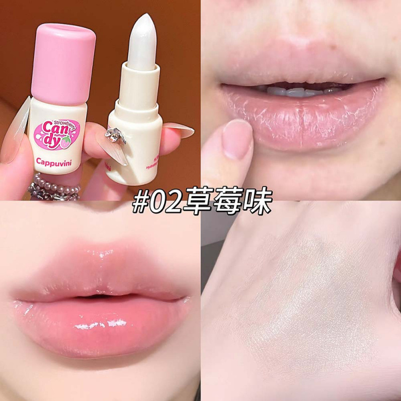 CAPPUVINI agua tierna lápiz labial protector humectante no pegajoso anti-agrietamiento hidratante maquillaje de color transfronterizo para labios
