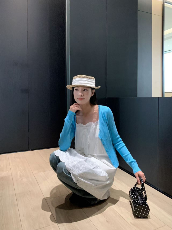 誉一新款2025秋季钩花镂空针织衫女外搭蕾丝边长袖毛衣开衫c1197|undefined