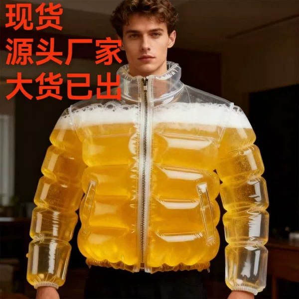 Transparent Beer-Filled Jacket for Pools Beer Jacket Transparent Beer Jacket