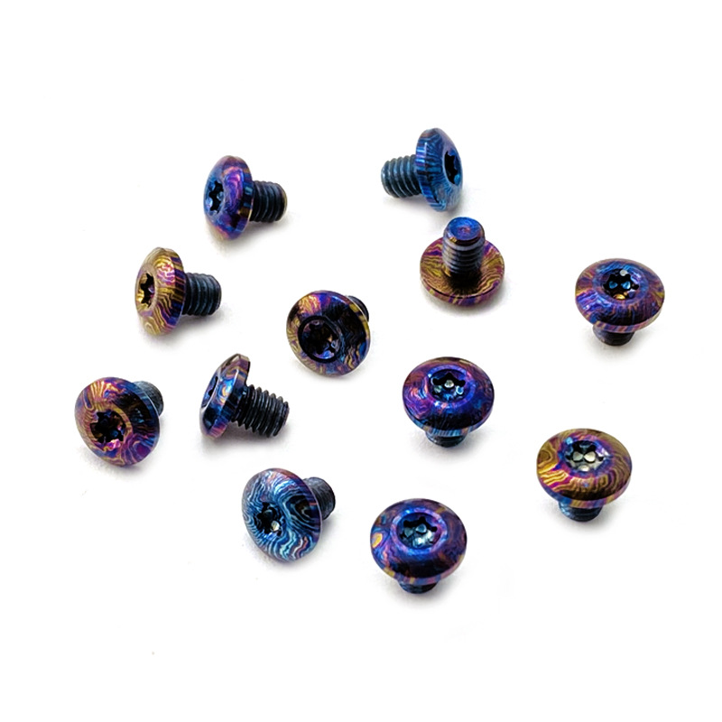 M3.5 티타늄 말 플랫 헤드 매화 나사 T10 핸들 티타늄 다마 커스 네일 접이식 나이프 DIY 스핀들 나사