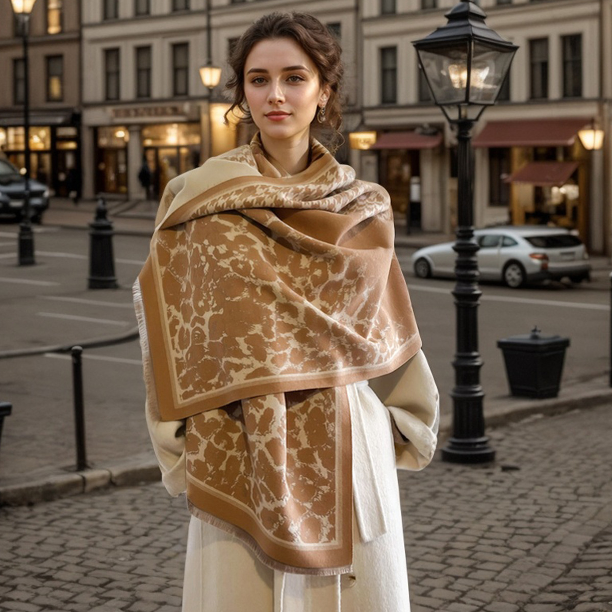 Nuevos mil pájaros empalmados leopardo estilo elegante hermosa moda de cachemira bufandas cálidas mantas para mujeres