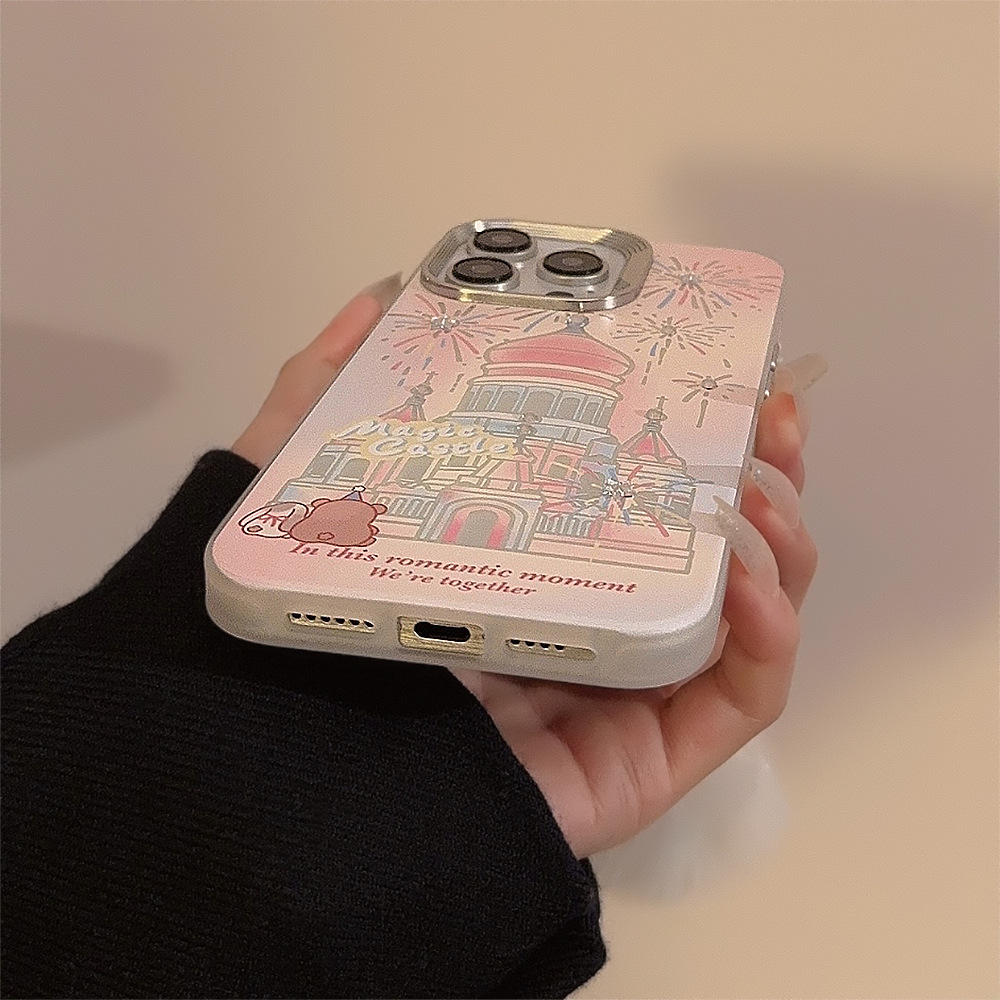 Protective Phone Case For Apple Iphone With Cartoon Fireworks Castle_voghion.com