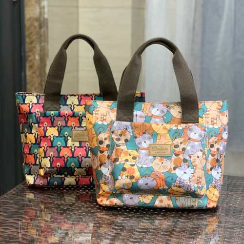 New Korean version OL commuter multi-layer large-capacity work hand-held women's bag portable lunch box bag snack bag mommy bag