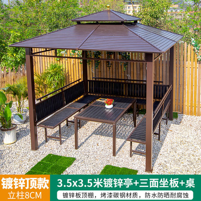 Pabellón al aire libre Villa patio hierro jardín toldo al aire libre nuevo estilo chino techo ocio granja pabellón