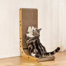 猫爬架猫咪玩具L型猫抓板立式耐磨不掉屑猫窝一体耐抓大号瓦楞纸