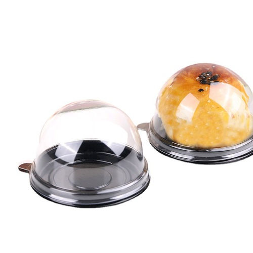 Manufacturer wholesale egg yolk cake packaging box mooncake box single transparent round snow meiniang blister packaging box