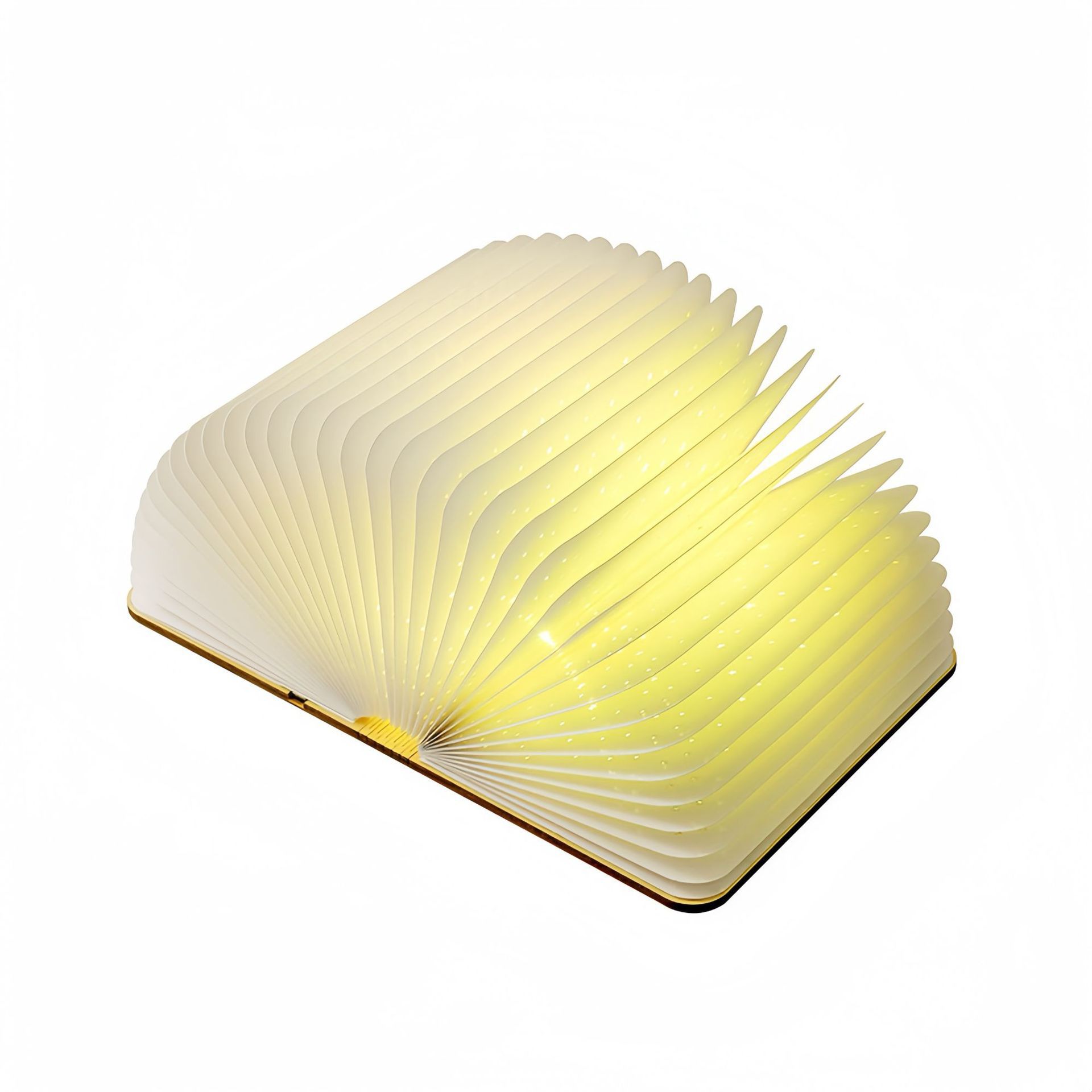 Led madera lámpara de libro iluminación lámpara de escritorio regalos al por mayor tallado plegable página bluetooth luz de noche luz de atmósfera