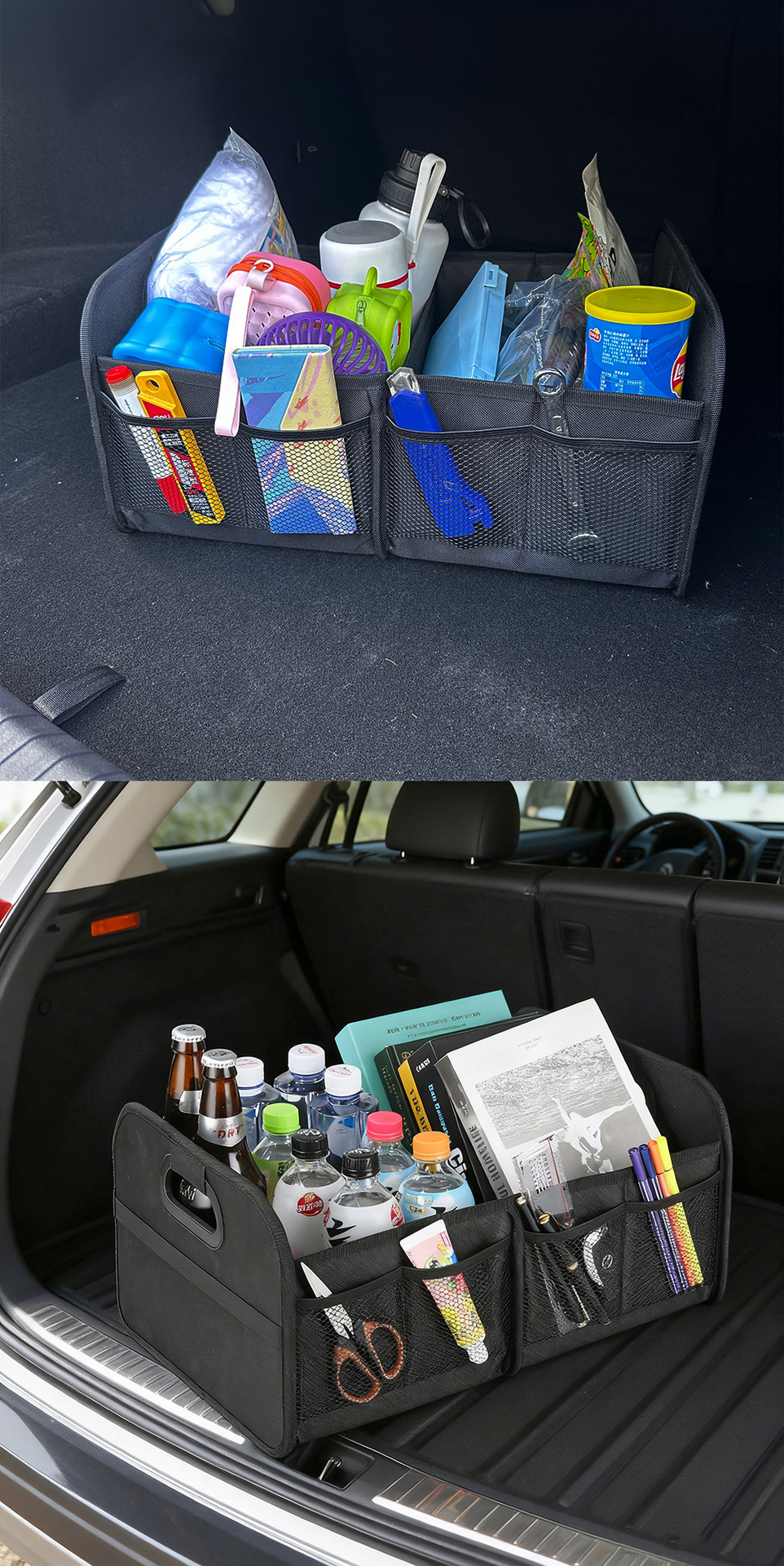 Cross-Border Car Trunk Storage Box Car Foldable Large-Capacity Storage Box Oxford Cloth Car Storage Box