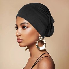 ボールが落ちない多色の筒帽の純色の綿のシルクの綿の底の帽子の綿のスカーフの女性は弾力的に通気します。