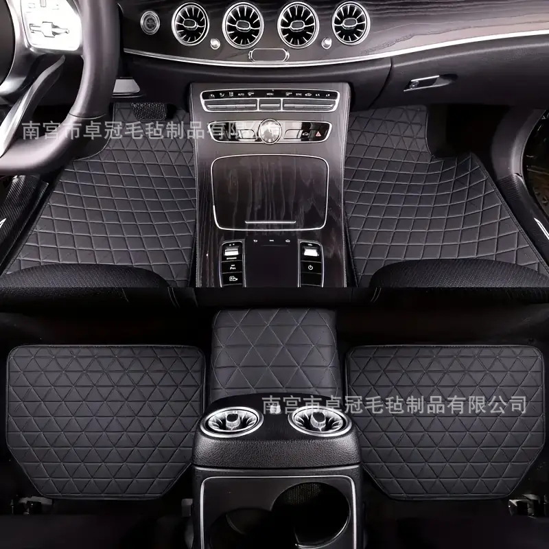 Car Floor Mats, Universal Pvc Leather Carpets, 5-Piece 4-Piece Set, Export Cross-Border Temu Amazon Shein