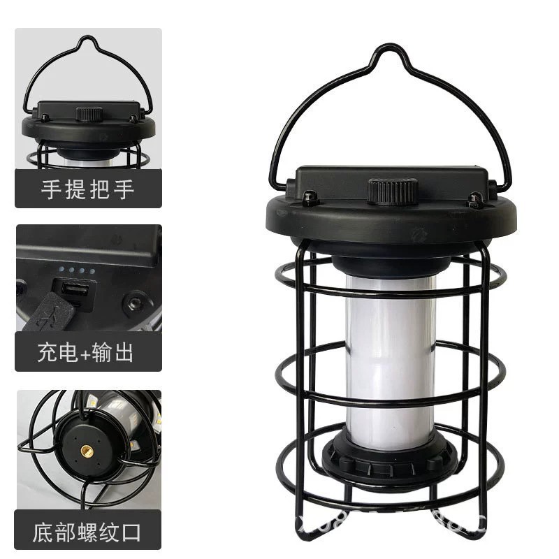 스타 워리어 크로스 보더 야외 캠핑 텐트 램프 캠프 말 램프 빈티지 캠핑 램프 led 분위기 휴대용 램프 교수형 램프