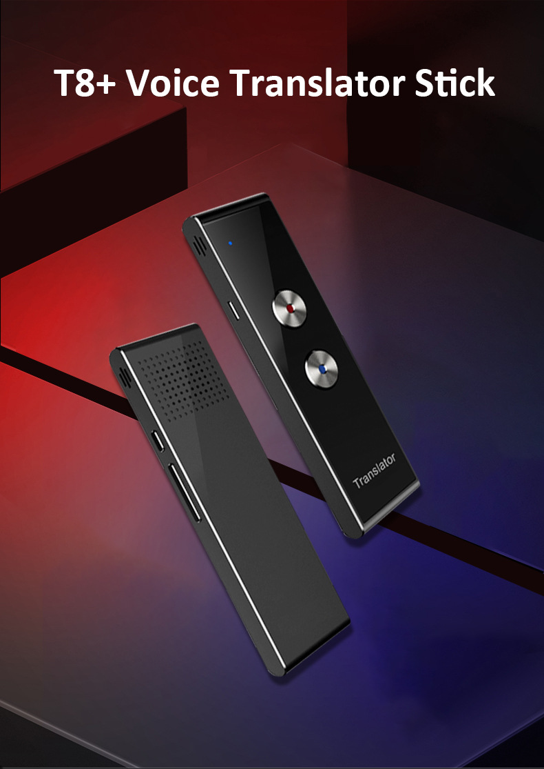 T8+智能语音翻译机 出国旅游智能录音翻译棒 多语言AI智能