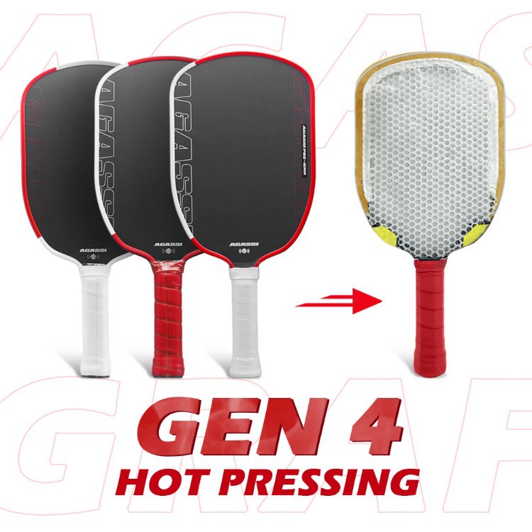 Professional Agassi Pro Pickleball Racket, Pickleball Carbon Fiber Racket, Competition-Grade Pickleball Racket