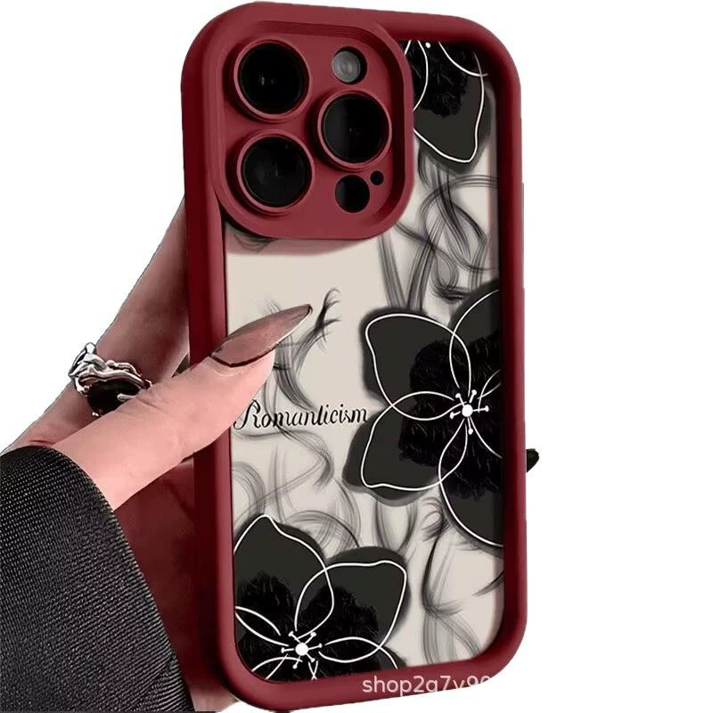 Apple, чехол для телефона, iPhone11, защитный чехол, с цветочным принтом, 16 Pro Max, 2/3/4/15/