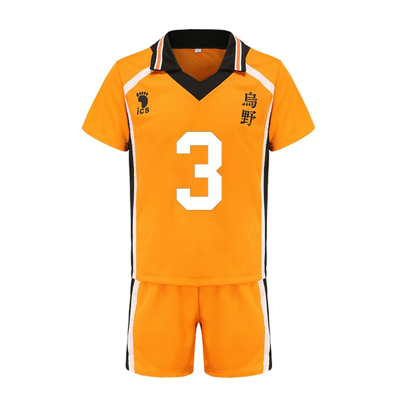 Косплей‑форма Haikyuu Karasuno, комплект майка и шорты для команды, размеры S–XXL