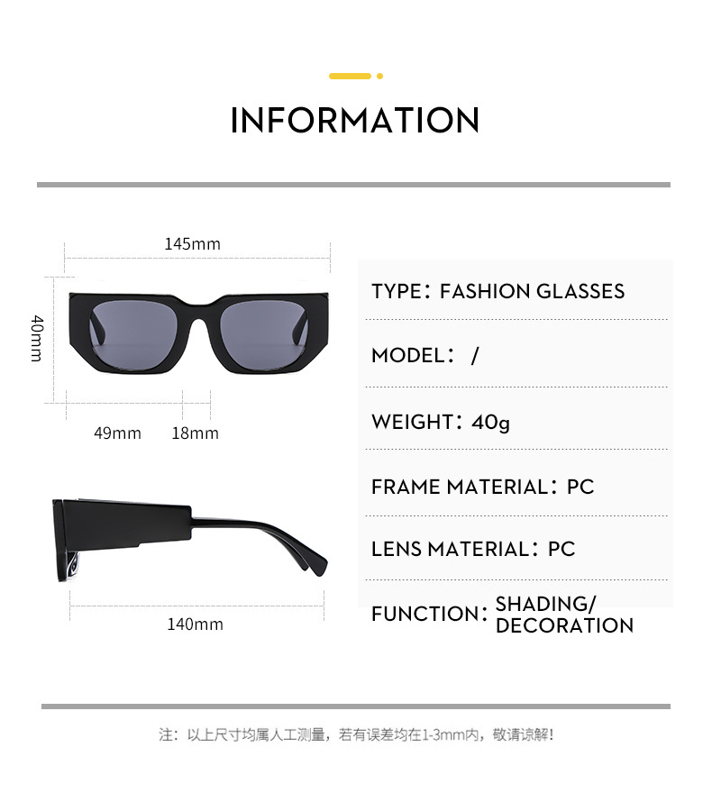 Fashion Solid Color Ac Square Full Frame Men's Sunglasses display picture 1