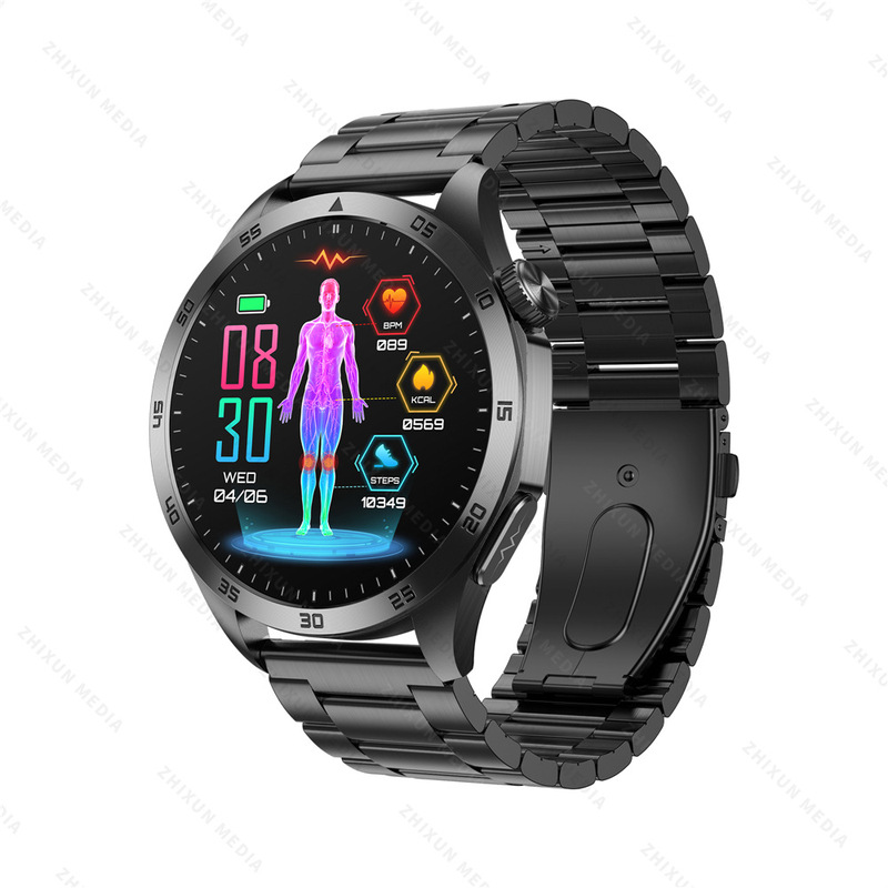 2025 New Et485 Smart Watch Ecg Electrocardiogram Bluetooth Call Amoled Blood Pressure Blood Glucose Health Monitoring
