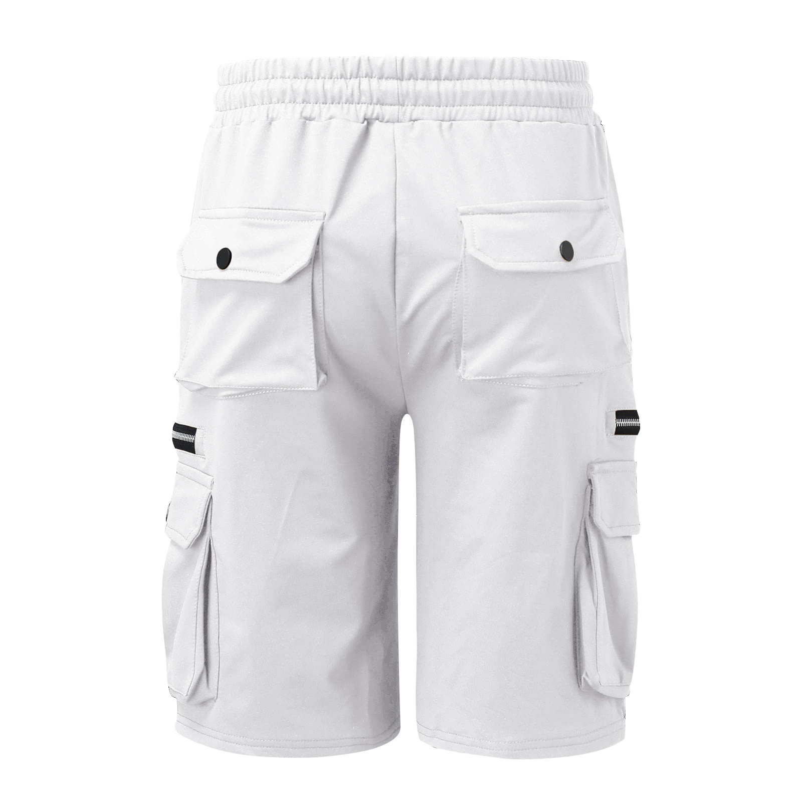 Herr sommar arbetsshorts i bomull, lös passform casual_voghion.com