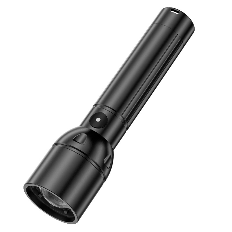 Linterna de luz fuerte ultra alta, láser de largo alcance recargable para exteriores, linterna pequeña multifuncional, linterna con zoom