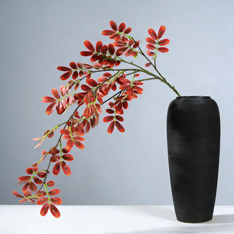Artificial Plant Leaves: Locust Leaves, Boxwood Leaves, Oil Orange Leaves, Single Stem Leaves for Flower Arrangements, Cuttings, Vase Materials, Landscaping, and Decorative Leaves
