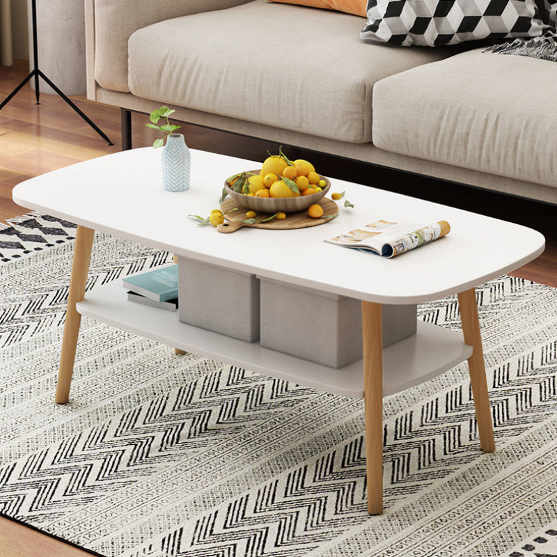 Mesa de té de madera sólida nórdica simple, mini mesa de té de sala de estar, mesa de té moderna simple, mesa de té económica pequeña